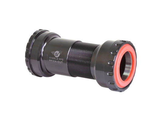 Wheels Manufacturing PF30A Thread-Together Bottom Bracket - DUB Spindle ABEC-3 Bearing BLK
