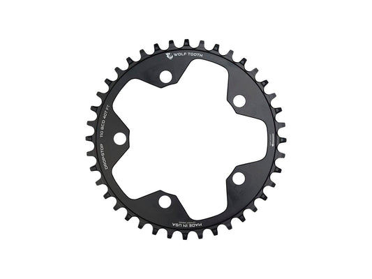 Wolf Tooth 110 BCD Cyclocross Road Chainring - 40t 110 BCD 5-Bolt Drop-Stop B BLK