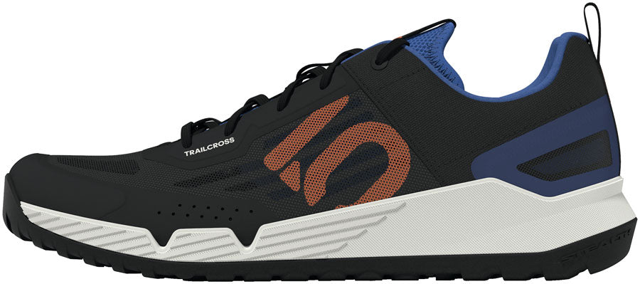 Five Ten Trailcross LT Flat Shoes - Men's Core Black/Pure Orange/Ray Blue 13