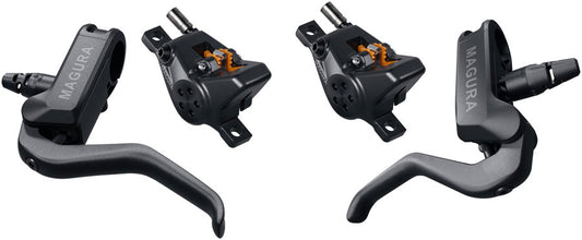 Magura MT A2 Disc Brake Lever Set - Left Right Levers Front Rear 2-Pistion Calipers BLK