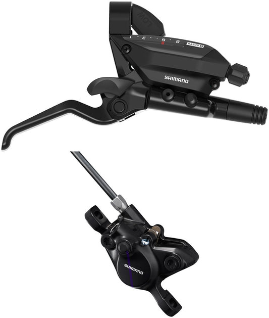 Shimano ST-EF515-8R EZ Fire Plus Shift/Brake Lever BR-MT200 Disc Brake Caliper - Right/Rear 8-Speed Post Mount 2-Piston BLK
