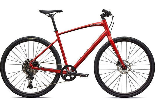 2026 Specialized Sirrus X 3.0 Km Bike Gloss Cayenne Metallic / Dolomite Metallic Frost Reflective Xxs