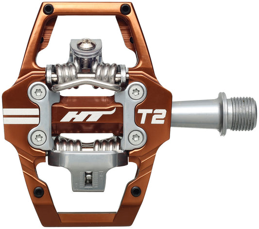 HT Components T2 Pedals - Dual Sided Clipless Platform Aluminum 9/16