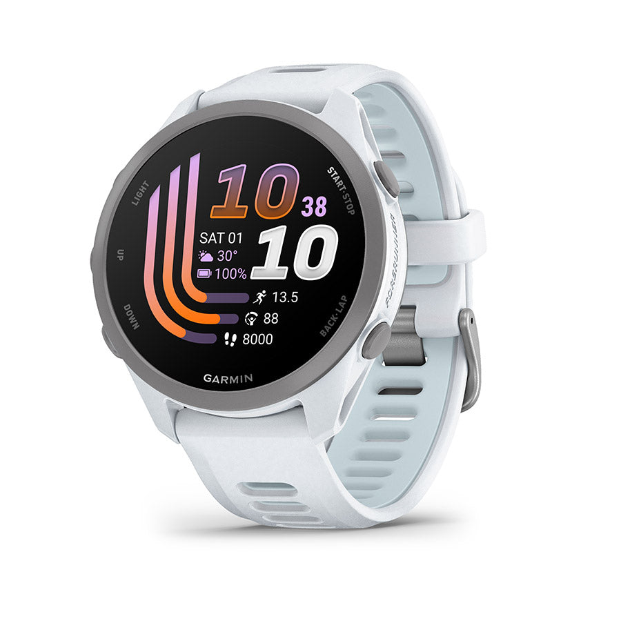 Garmin Forerunner 170 Watch Watch Color: Whitestone Wristband: Whitestone/Cloud Blue - Silicone