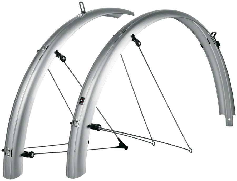 SKS B65 Bluemels Full Coverage Fender Set - 65mm 27.5/29/700 x 2.25 Silver