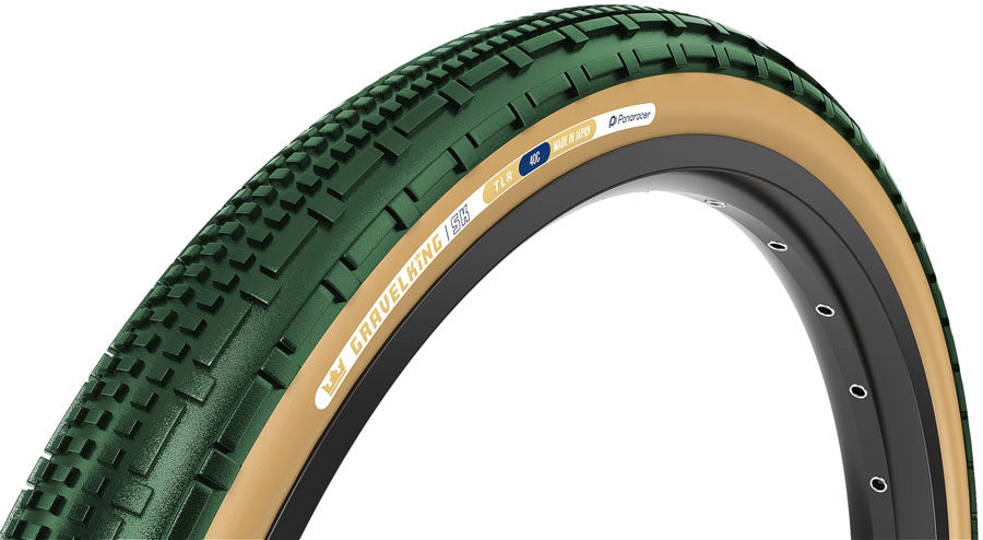Panaracer GravelKing SK Tire - 700 x 40 Clincher Folding  British Racing Green/Brown