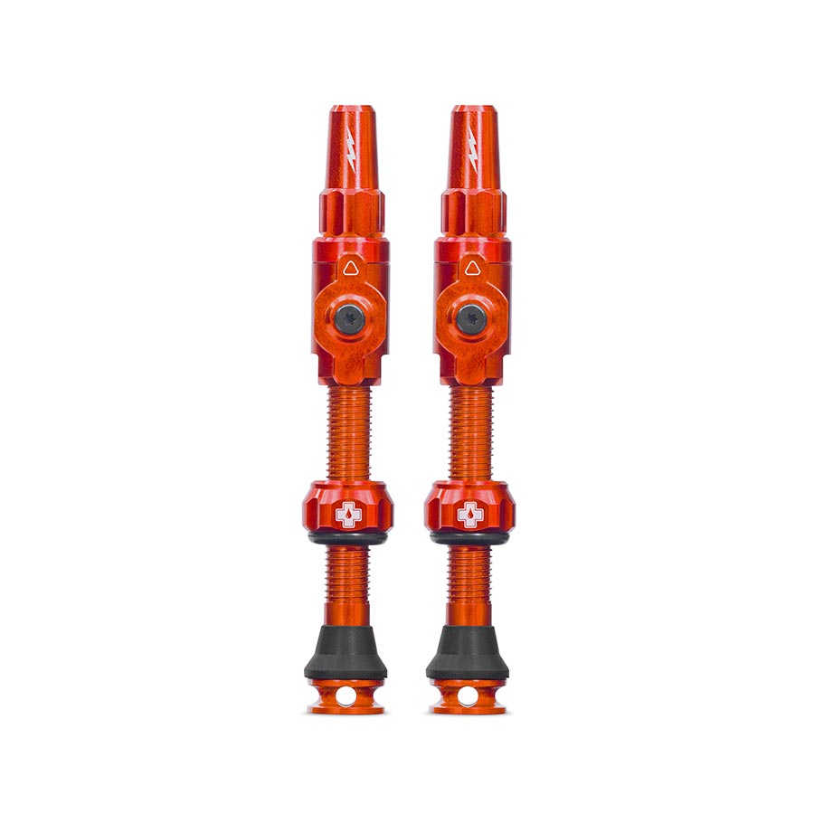 Muc-Off Big Bore Lite Tubeless Valve 75mm Pair - Orange