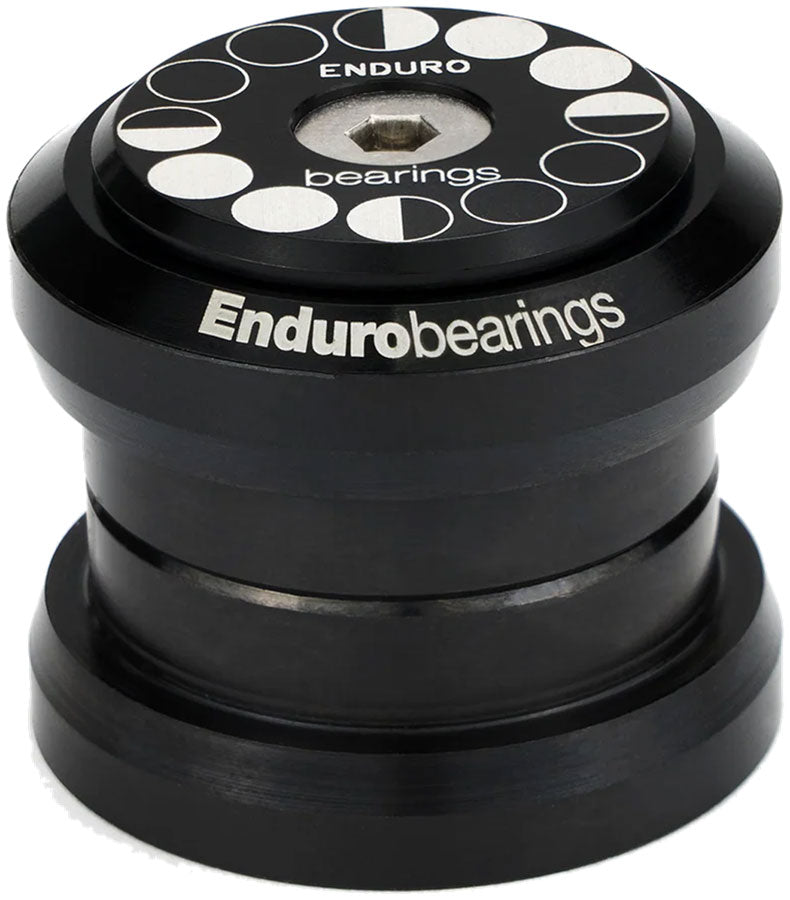 Enduro HDK-0007 External Bearing Kit - EC34/28.6 Upper | EC34/30 Lower Angular Contact Bearings Straight BLK Oxide