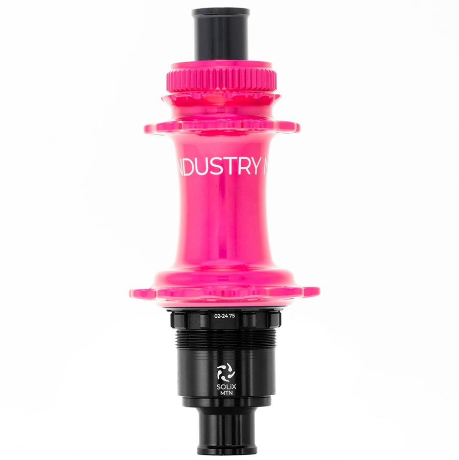 Industry Nine Solix M Classic Rear MS Disc Hub Rear 24H 12mm TA 148mm Shimano Micro Spline Pink