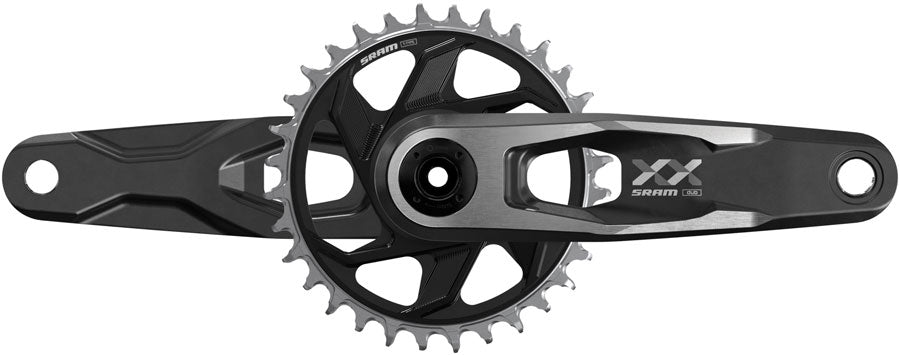 SRAM XX Downhill T-Type Crankset - 165mm 7-Speed 34t 6mm Offset Chainring Direct Mount 56.5mm Chainline DUB DH Spindle BLK