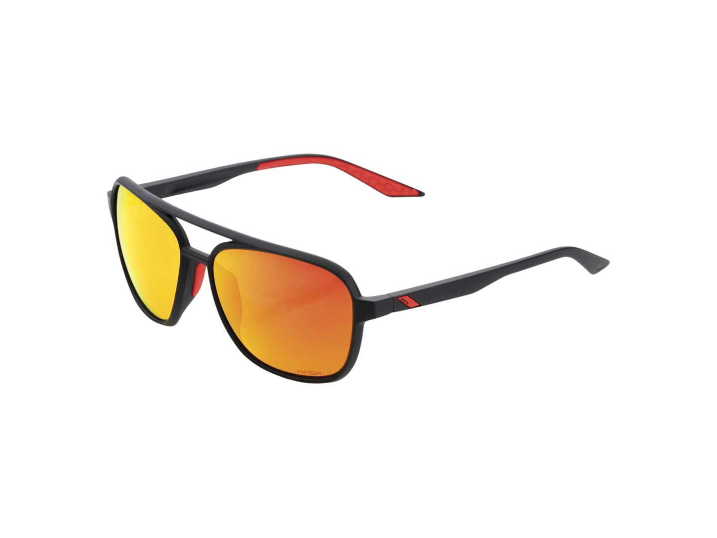 100% Kasia Black/HiPER Red Lens Eyewear