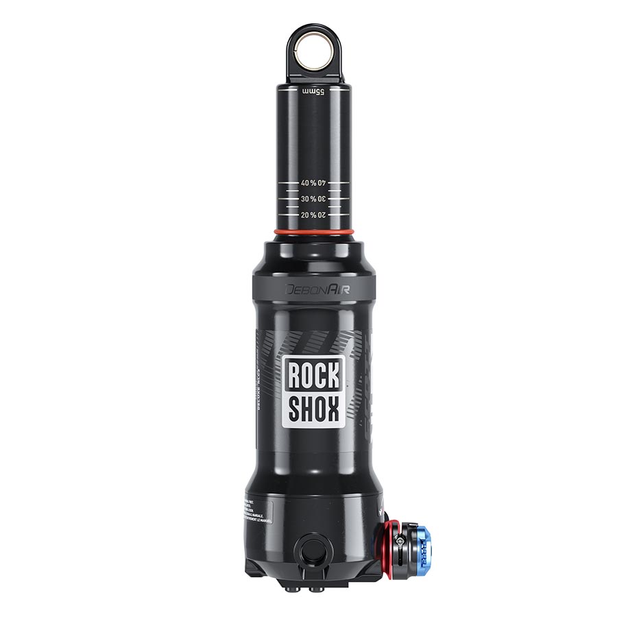 RockShox Deluxe Nude RLC3 Rear Shock - 185 x 55mm DebonAir 1 Token #1 Sealhead Medium Reb/Comp 430lb L/O Force Trunnion / Std B1