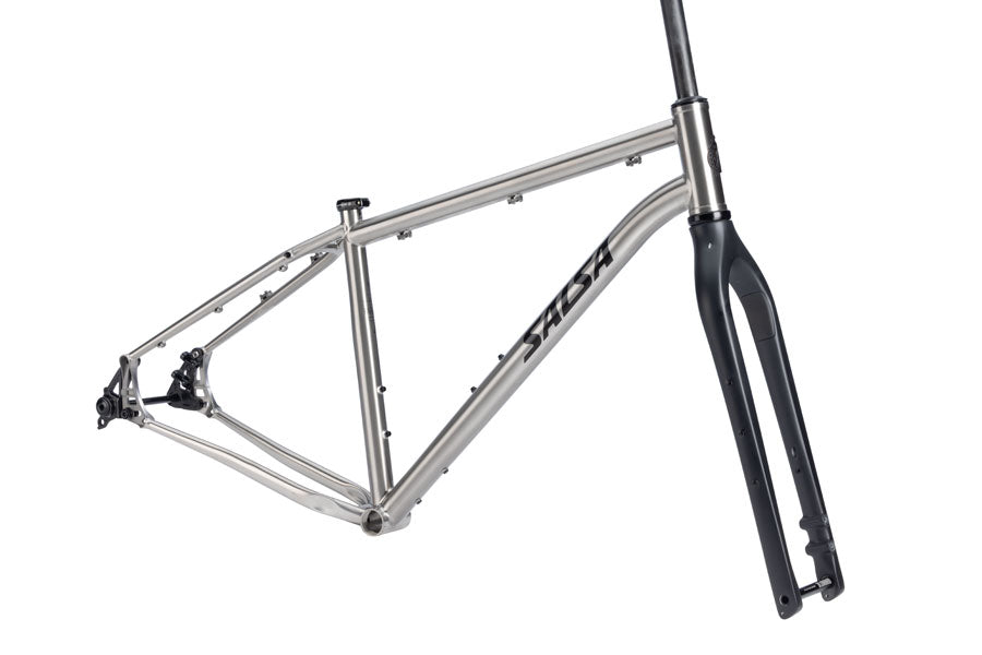 Salsa Fargo Ti Frameset - 29" Titanium Brushed Titanium X-Small