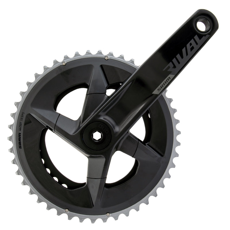 SRAM Rival AXS Crankset - 165mm 12-Speed 46/33t 107 BCD DUB Spindle Interface BLK D1