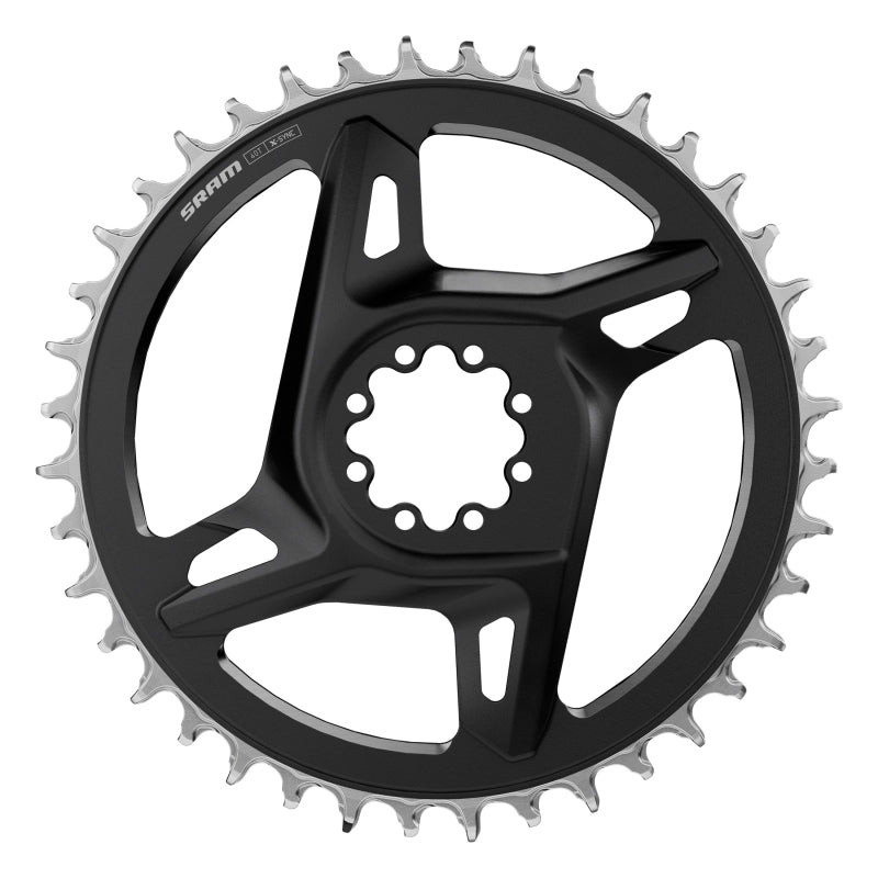 SRAM RED X-Sync Chainring - 38t 12/13-Speed 8-Bolt Direct Mount 6.5mm Offset BLK/Silver E1