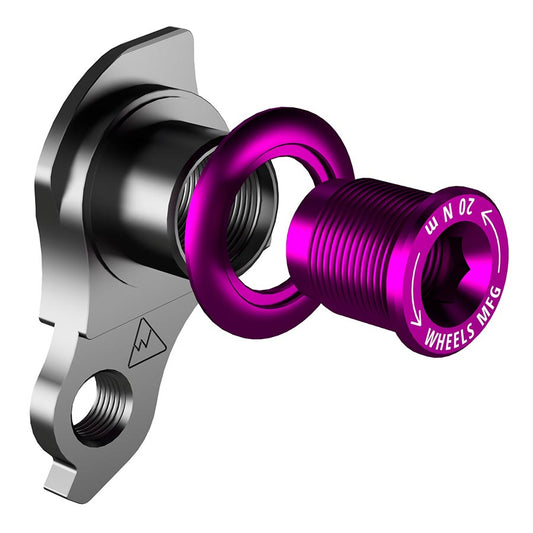 Wheels Manufacturing Universal Derailleur Hanger - 487-7 For Trek ABP MTB Frames designed to accept SRAM UDH BLK/Purple