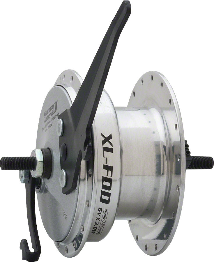 Sturmey-Archer XL-FDD Drum Front Hub - 9 x 1 x 100mm Drum Brake Silver 36h