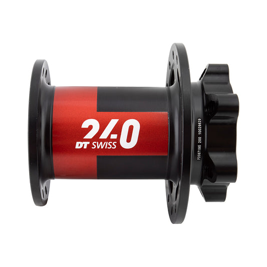 DT Swiss 240 Front Hub - Lefty x 100mm 6-Bolt Black/Red 28H