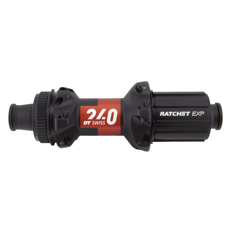 DT Swiss 240 EXP Rear Hub - 12 x 142mm Center-Lock HG 11 Road BLK/Red 24H 36pt Straight Pull