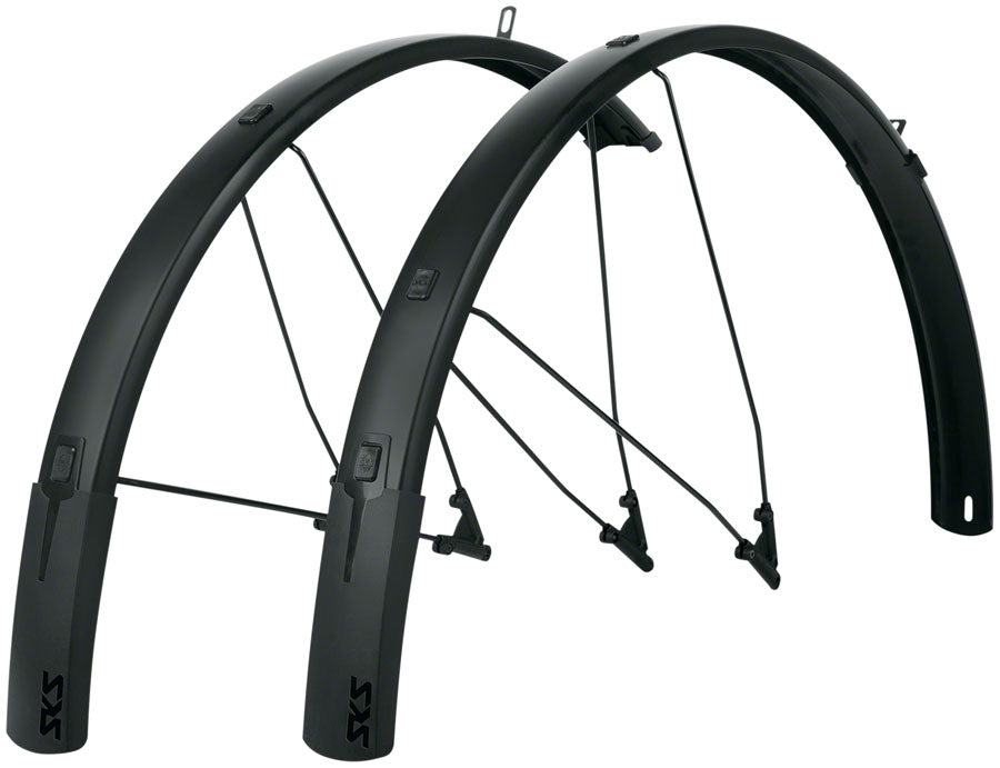SKS B56 Bluemels Style Full Coverage Fender Set - 56mm 700 x 38-47 Matte BLK