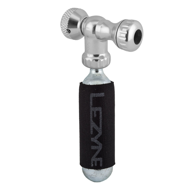Lezyne Control Drive Co2 16 gram cartridge machined Slip Fit Chuck Silver
