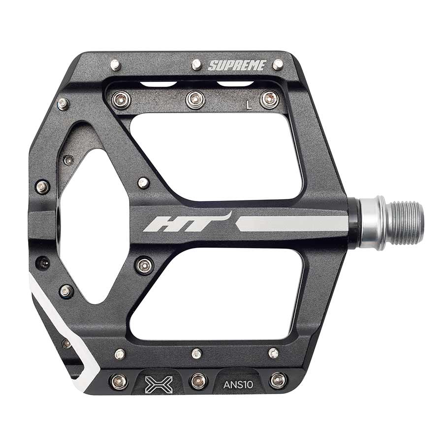 HT Components ANS10 Supreme Platform Pedals Body: Aluminum Spindle: Cr-Mo 9/16'' Black Pair
