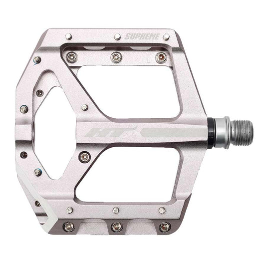 HT Components ANS10 Supreme Platform Pedals Body: Aluminum Spindle: Cr-Mo 9/16'' Grey Pair
