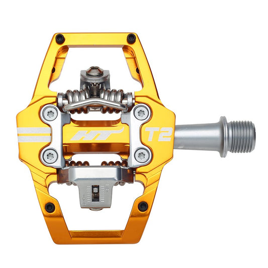 HT Components T2 Pedals - Dual Sided Clipless Platform Aluminum 9/16