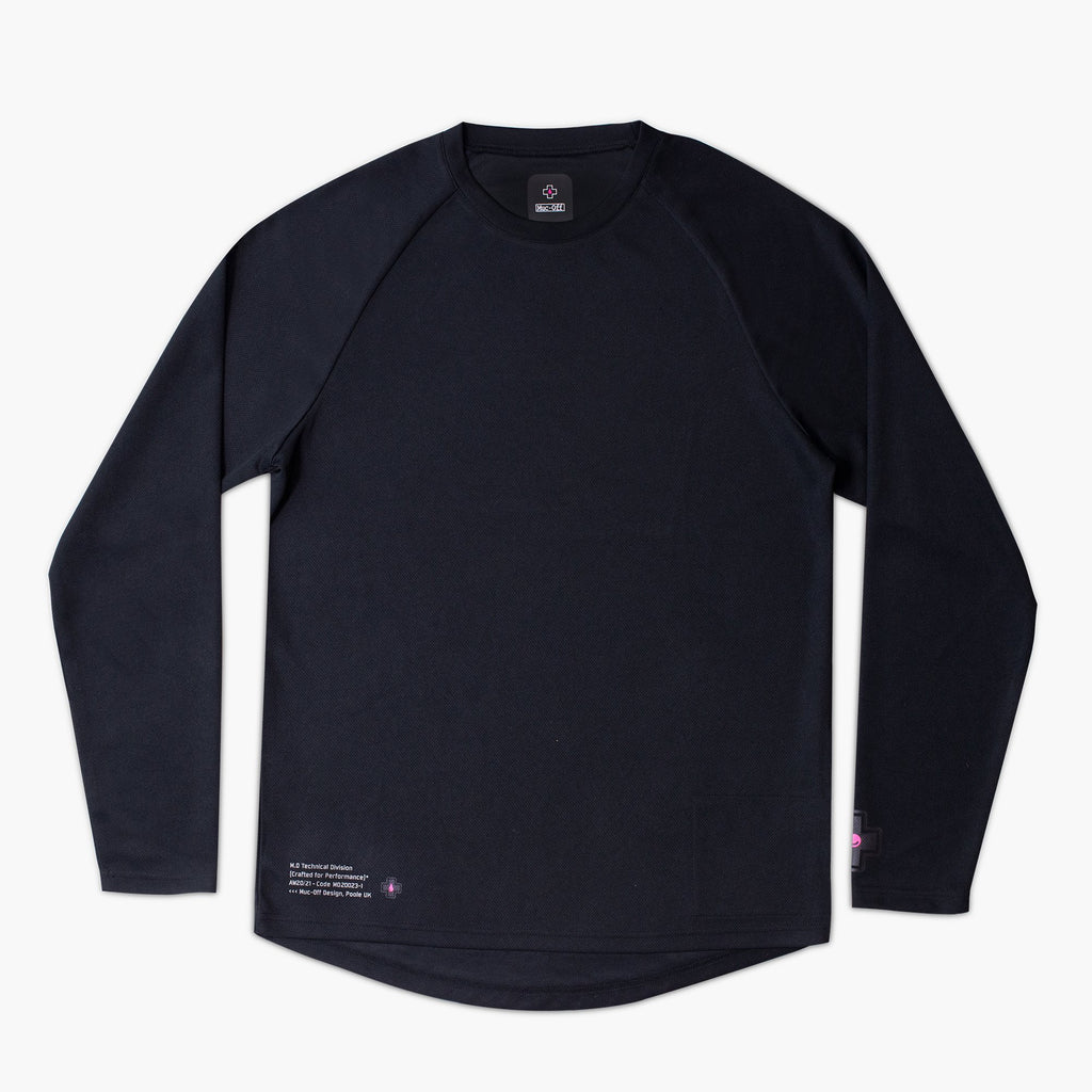 Long Sleeve Mountain Bike Jersey - Black - S