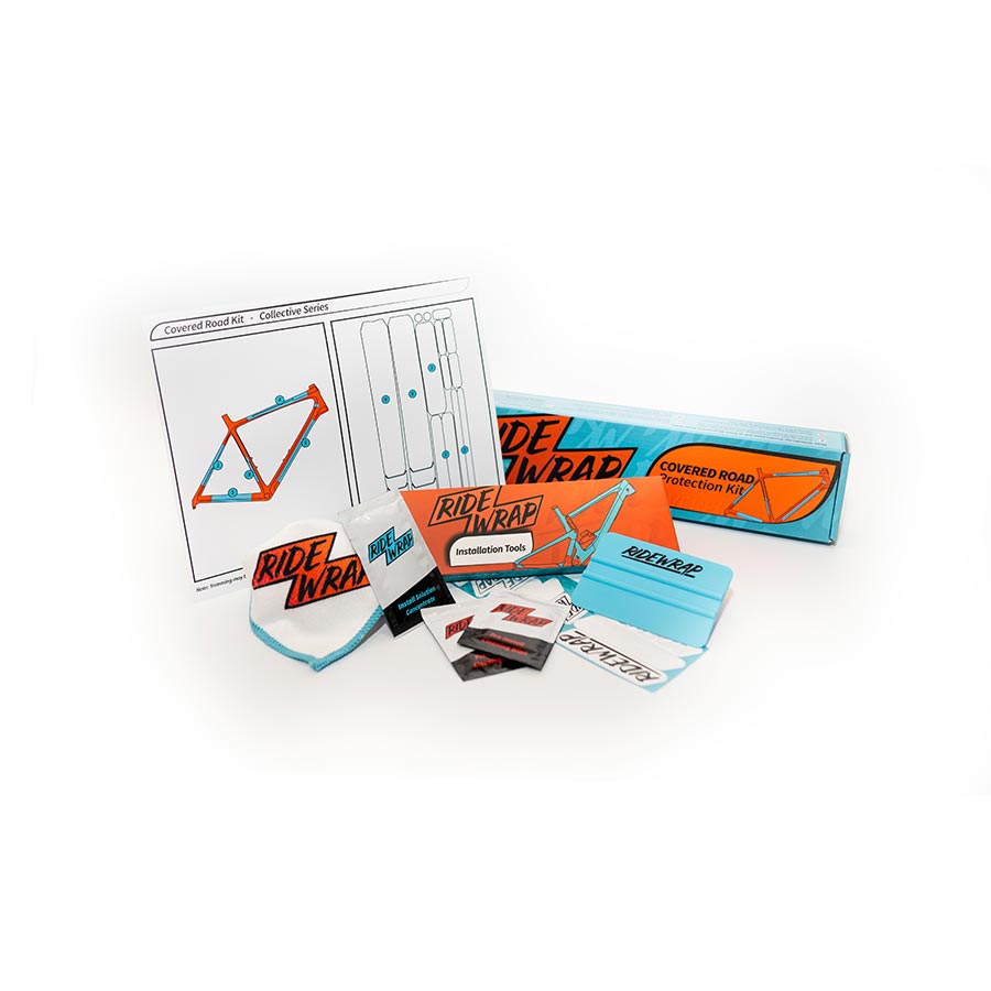 RideWrap Covered Road and Gravel Frame Protection Kit - Gloss