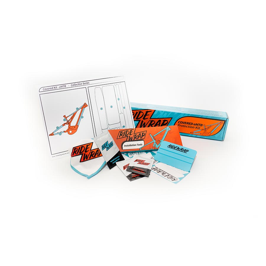 RideWrap Covered Dual Suspension eMTB Frame Protection Kit - Matte