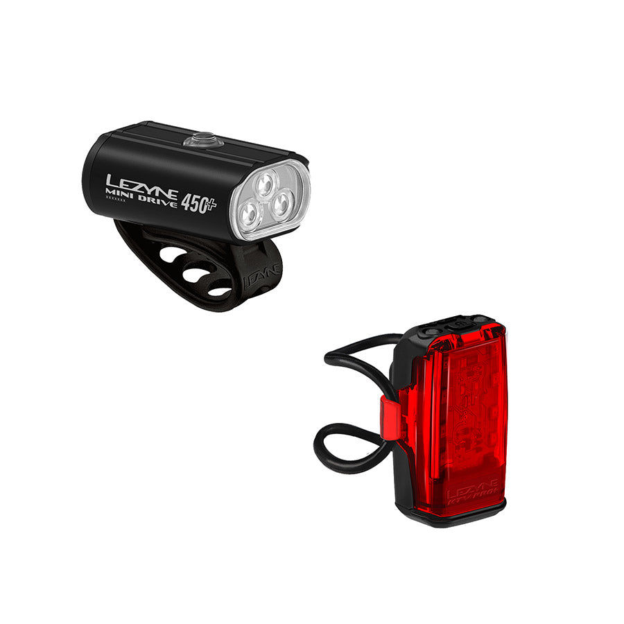 Lezyne Mini Drive 450+/KTV Drive Pro+ Light Set Black