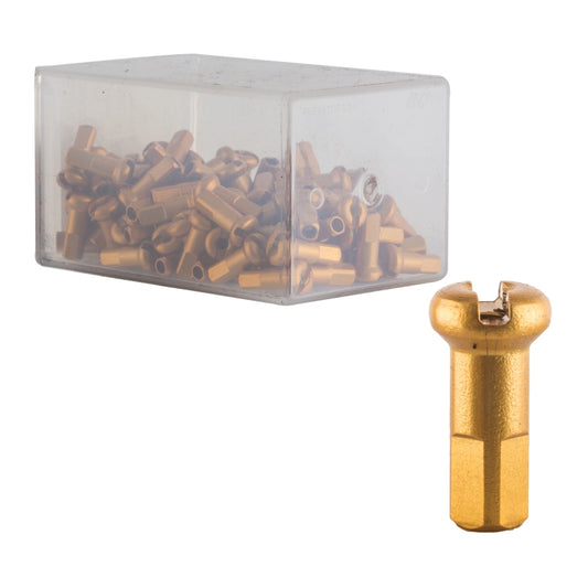 DT Swiss Standard Spoke Nipples - Aluminum 2.0 x 12mm Gold Box of 100
