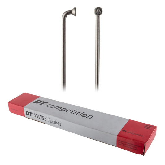 DT Swiss Competition Spoke: 2.0/1.8/2.0mm 274mm J-bend Silver Box of 100