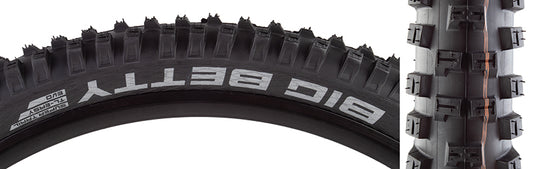 Schwalbe Big Betty Mountain Tire 29x2.60 Folding Tubeless Ready Addix Soft Super Trail 67TPI Black