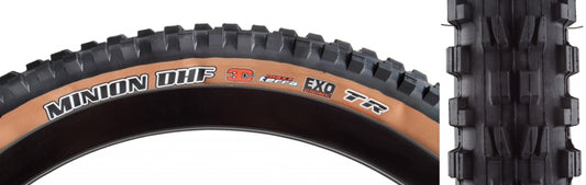 Maxxis Minion DHF Tire - 27.5 x 2.3 Tubeless Folding BLK/Dark Tan 3C MaxxTerra EXO