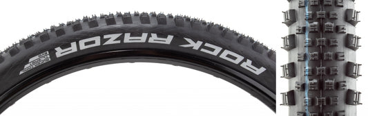 Schwalbe Rock Razor Addix Hybrid Tire 29''x2.35 Folding Tubeless Ready Addix Speedgrip Super Trail 67TPI Black