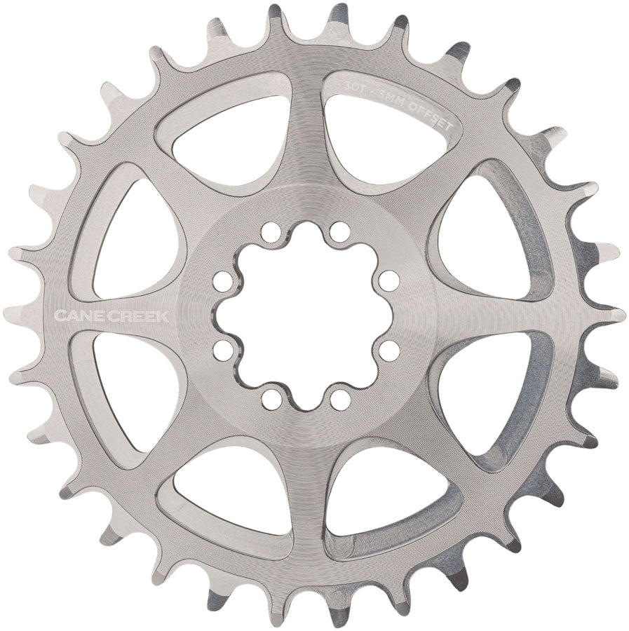 Cane Creek Direct Mount Chainring - 44t 8-Bolt Direct Mount 3mm Offset Ti Gray