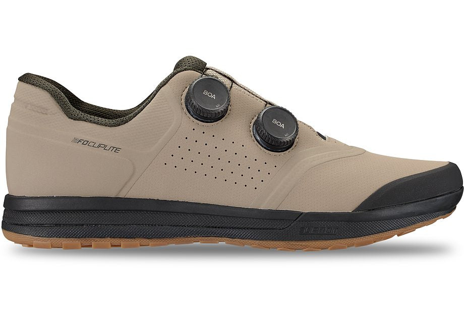 Specialized 2fo cliplite shoe taupe/dark moss green 40
