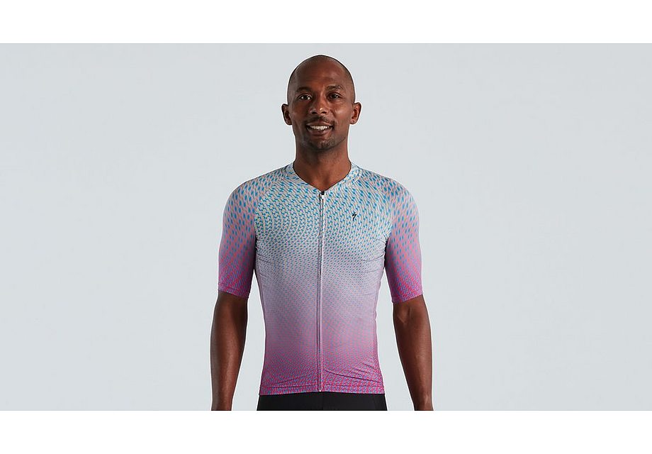 Specialized Sl Bicycledelics Jersey Ss Men Ice Papaya/Pro Blue M