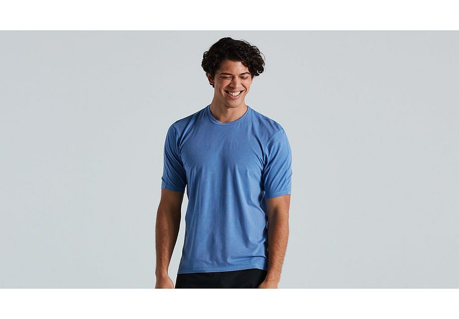 Specialized Trail Supima Mineral Wash Jersey Ss Men Sky Blue L