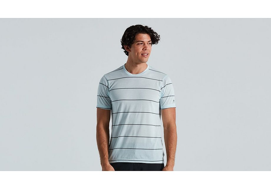 Specialized Trail Stripe Tech Tee Ss Men Ice Blue S