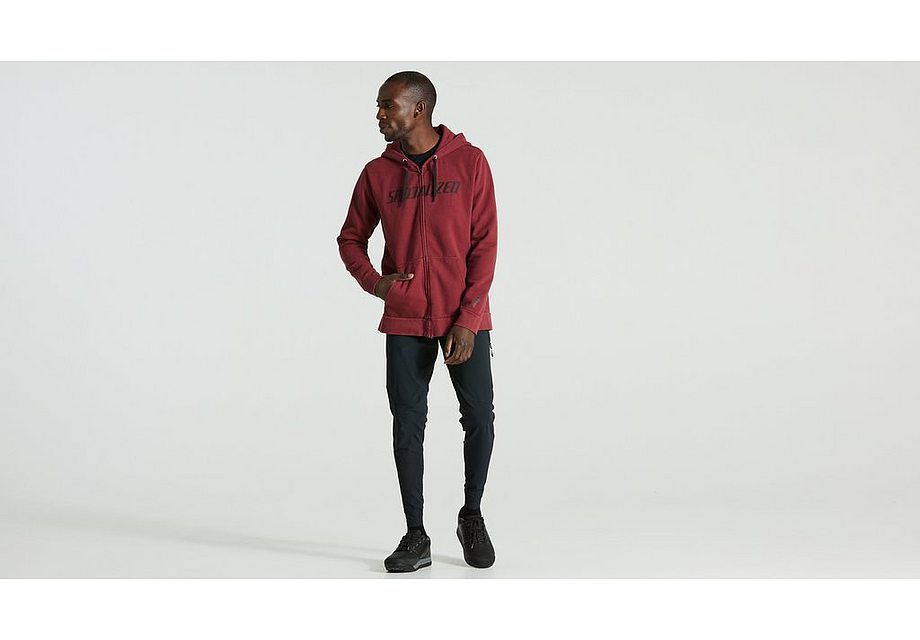 Specialized Legacy Wordmark Zip-Up Hoodie Men Maroon Xl