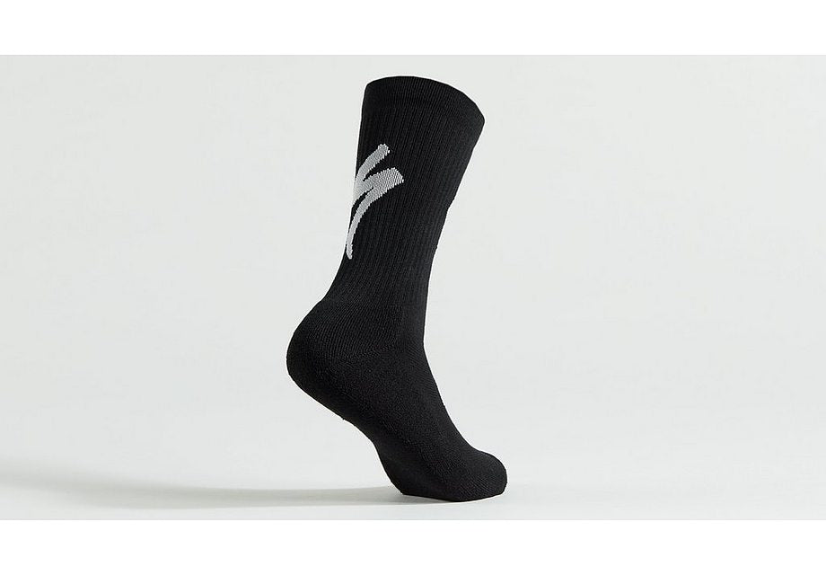 Specialized techno mtb tall logo sock black/white m