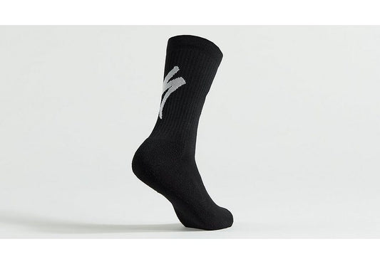 Specialized techno mtb tall logo sock black/white xl