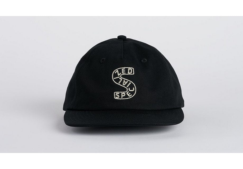 Specialized S-Graphic 5 Panel Pinch Front Hat Black Osfa