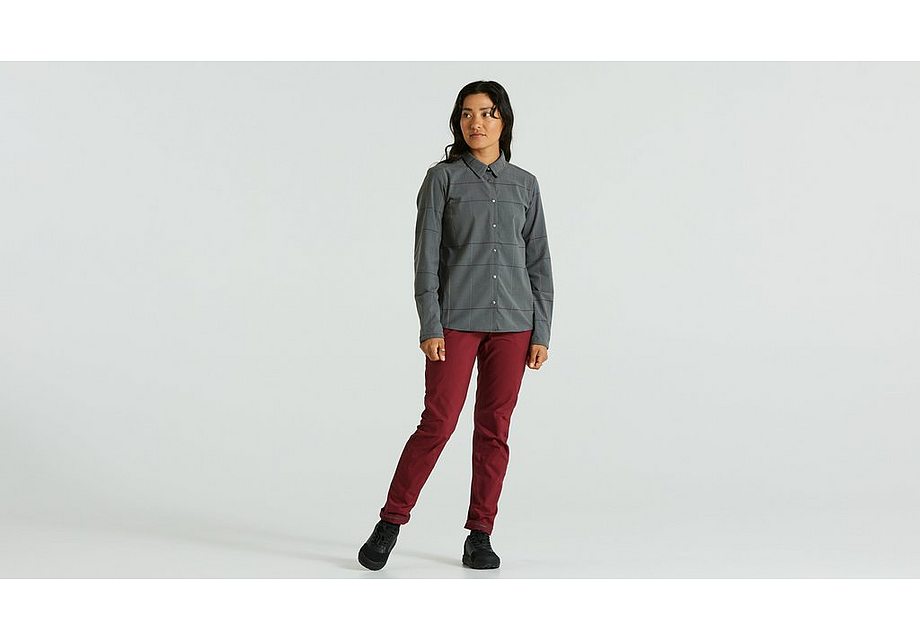 Specialized S/F Rider's Flannel Shirt Ls Wmn Grey Flag Window S