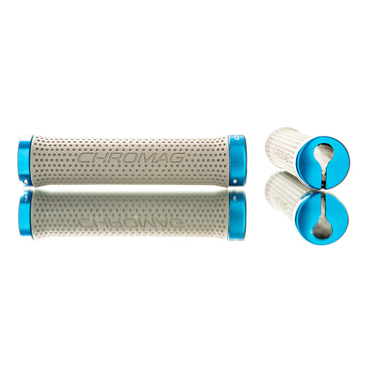 Chromag Basis Grips 142mm Gray/Blue