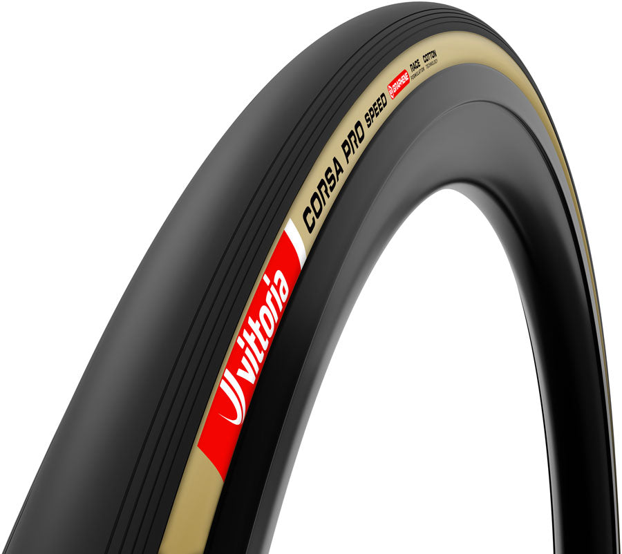 Vittoria Corsa Pro Speed Tire - 700 x 30 Tubeless Folding BLK/Cotton Tan Race Graphene G2.0