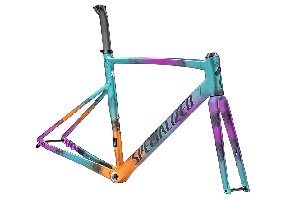 Specialized allez sprint frmset gloss ink technique/lagoon blue, purple orchid, orange tint/midnight shadow 58